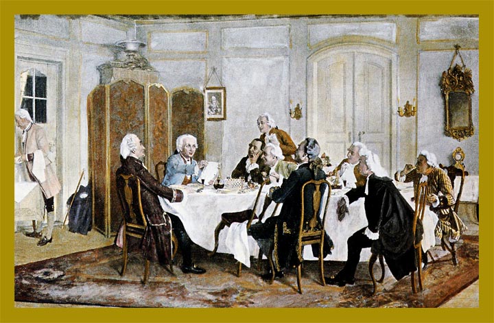 Kant and Friends at Table, Painting by Emil Doerstling, c. 1900